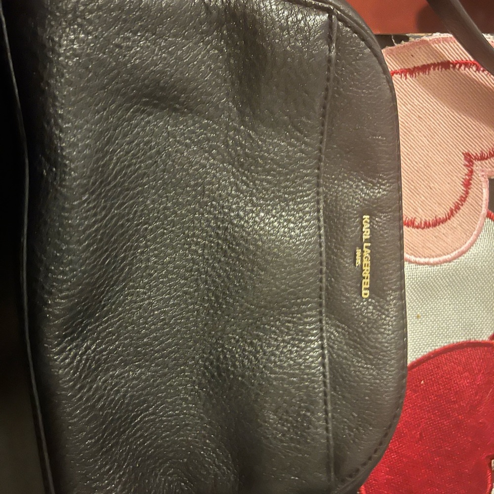 Karl Lagerfeld Black Leather Bag
